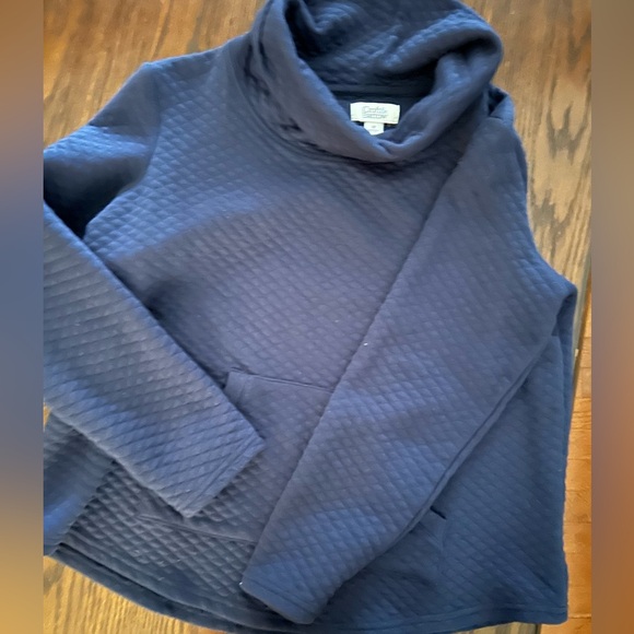 Croft and barrow long sleeve with cowl neck size medium navy blue - Picture 2 of 2